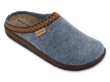 Анатомични домашни чехли Befado Home & Go 155D180, Светлосин филц