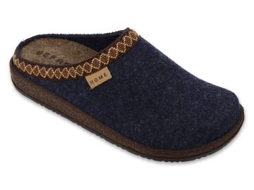 Анатомични домашни чехли Befado Home & Go 155D181, Тъмносин филц