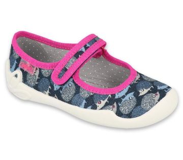 Детски текстилни пантофки Befado 114X466 – сини с ежко бежко