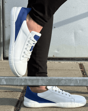 Боси сникърси Antal Barefoot Magnifique - бели с фуксия