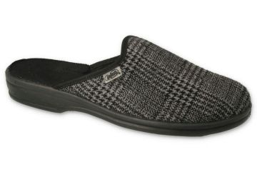 Мъжки домашни чехли Befado Parys 089M417, Сиво каре