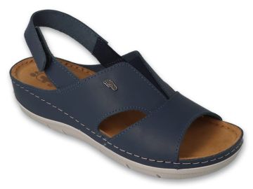 Дамски анатомични сандали от естествена кожа, Dr Orto 158D263, Тъмносини