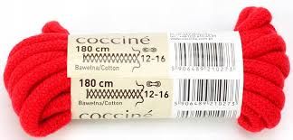 Coccinè Кръгли връзки за обувки 180 см, Червени