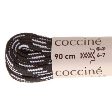 Coccinè Кръгли връзки за обувки 90 см, Черни със сиво