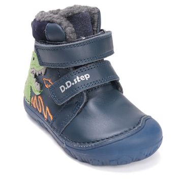 Бебешки топли боти D.D.Step Boy Barefoot W073-52943, Тъмносини