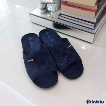 Луксозни домашни чехли с отворени пръсти Inblu 155M002, Сини