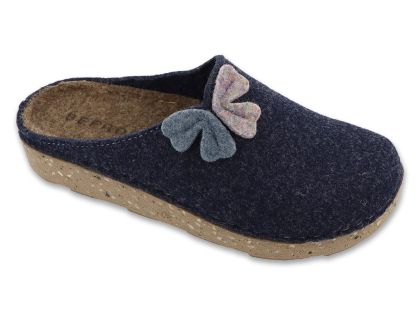 Анатомични домашни чехли Befado Home & Go 155D171, Тъмносин филц