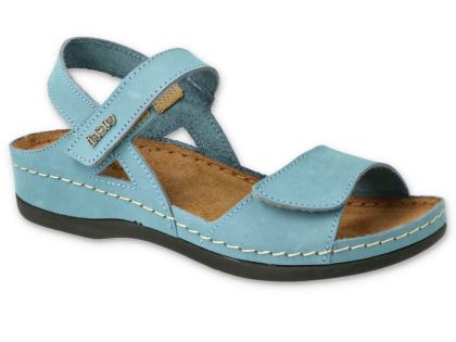 Дамски ортопедични сандали от естествена кожа Befado 158D186, Сини