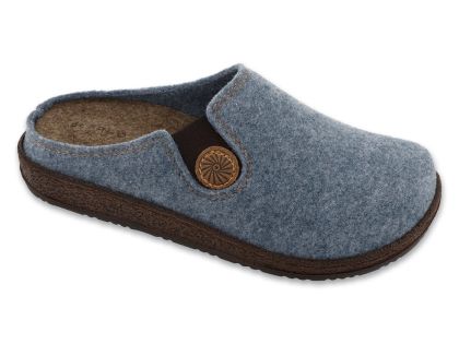 Анатомични домашни чехли Befado Home & Go 155D184, Светлосив филц