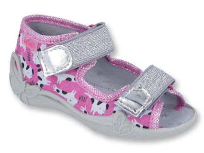 Befado Papi 242P095 Бебешки текстилни сандали, Фуксия