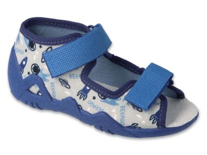Befado Snake 350P044 Бебешки сандали с кожена стелка, Светлосини
