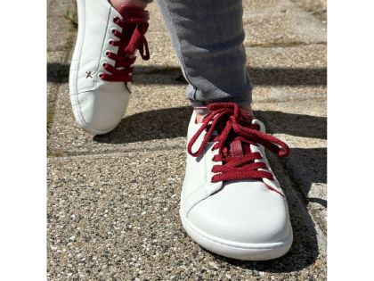 Боси сникърси Antal Barefoot Camino - бели с червено