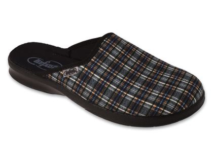 Мъжки домашни чехли Befado Leon 548M040, Сиво каре