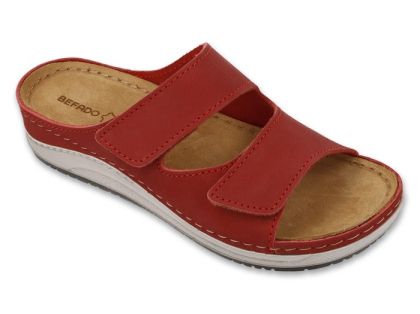Дамски ортопедични чехли Befado Home & Go 158D303, Червени