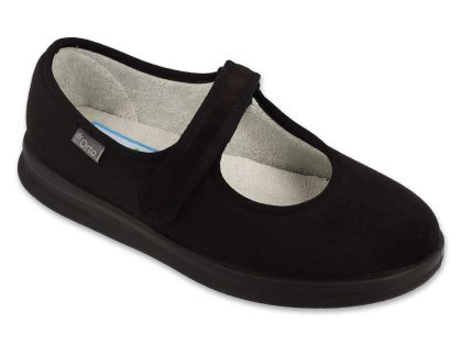  Dr Orto 562D002 Дамски обувки с каишка за широк крак, Черни