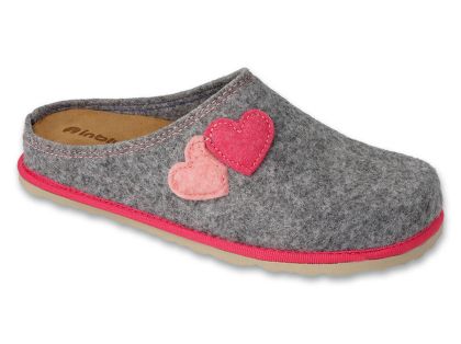 Луксозни дамски чехли с анатомична кожена стелка Inblu 155D133, Сиви