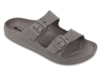 Анатомични чехли Inblu с катарами, EVA пяна - сиви