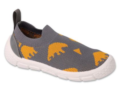 Befado Honey 102X004 Детски пантофи slip-on cut, Сиви с динозаври