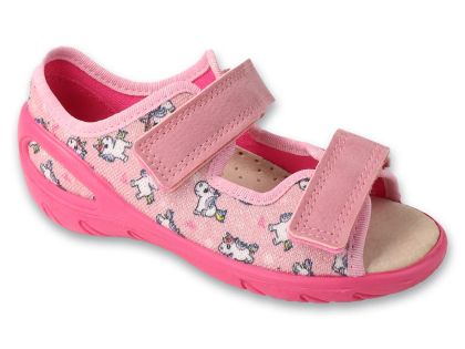 Befado Sunny 063X019 Детски сандали с кожена стелка, Розови