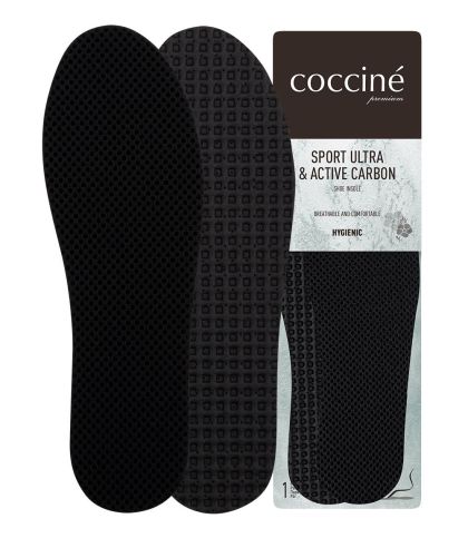  Coccinè Sport Ultra&Active Carbon Латексови стелки с активен въглен, Черни