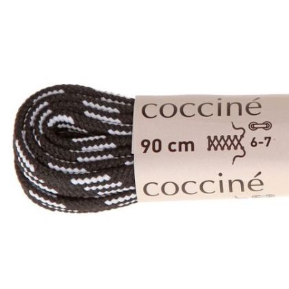 Coccinè Кръгли връзки за обувки 90 см, Черни със сиво