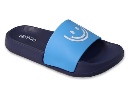 Детски плажни анатомични чехли Befado Smile, Сини