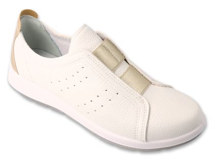 Ортопедични спортни обувки без връзки Dr Orto Casual 156D027, Бели със златисто