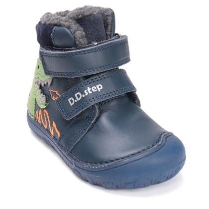 Бебешки топли боти D.D.Step Boy Barefoot W073-52943, Тъмносини