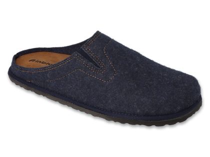 Луксозни домашни чехли с кожена стелка Inblu 155M024, Сини