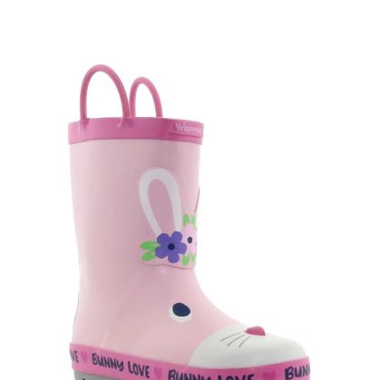 WINK AQQO BUNNY LOVE Подплатени гумени ботуши, Розови