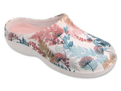 Ортопедично сабо с подвижна стелка Dr Orto Med 154D111, Бяло с цветя