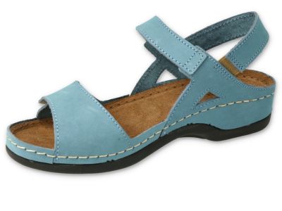 Дамски ортопедични сандали от естествена кожа Befado 158D186, Сини