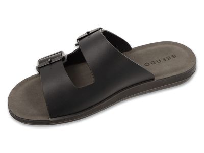 Мъжки чехли от естествена кожа Befado Home & Go 158M025, Черни