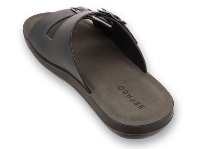 Мъжки чехли от естествена кожа Befado Home & Go 158M025, Черни