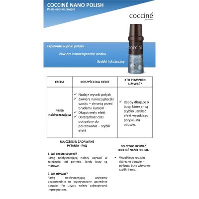  Coccinè Nano Polish Течна гланц-боя за гладка кожа, Тъмносиня