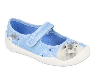Детски текстилни пантофки Befado 114X461 – сини със зайче 