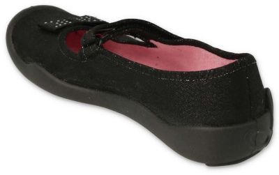 Детски текстилни пантофки Befado 114X240 – черни с панделка