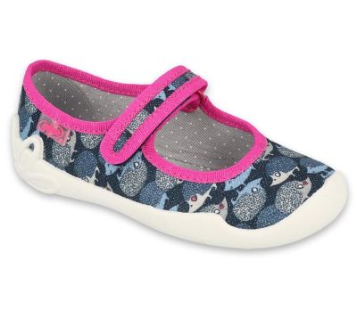 Детски текстилни пантофки Befado 114X466 – сини с ежко бежко