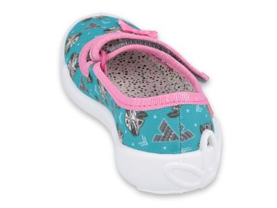 Детски текстилни пантофки Befado 114X427 – сини с котенца 