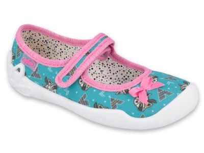 Детски текстилни пантофки Befado 114X427 – сини с котенца 