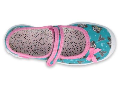 Детски текстилни пантофки Befado 114X427 – сини с котенца 