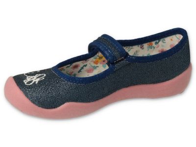 Befado 114X489 Детски текстилни пантофки, син деним