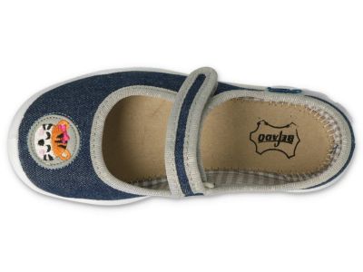 Befado 114X498 Детски пантофки  кожена стелка, син деним