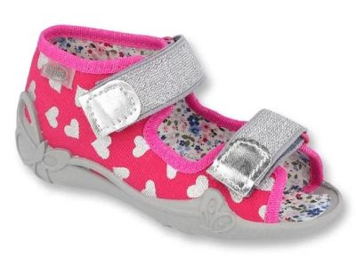Befado Papi 242P104 Бебешки текстилни сандали, Фуксия