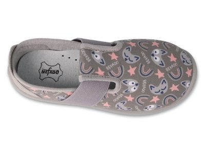 Befado Softer Barefoot 901X019 - Пантофи за детска градина, Сиви с котенца