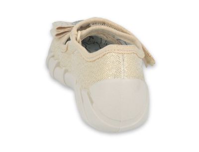 Befado Speedy Бебешки текстилни балерини, Бежови с панделка