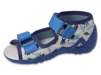 Befado Snake 350P044 Бебешки сандали с кожена стелка, Светлосини