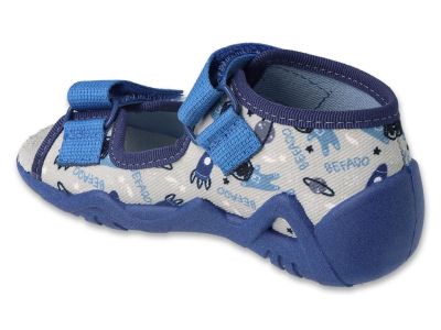 Befado Snake 350P044 Бебешки сандали с кожена стелка, Светлосини