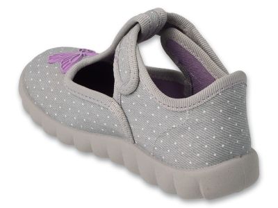 Befado Flexi 627P004 Бебешки пантофки, Сиви с лилаво