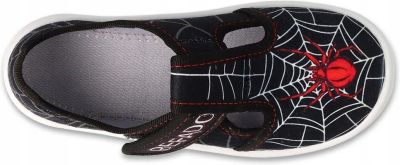 Befado 911X025 Детски пантофи с прорези, черни със спайдърмен